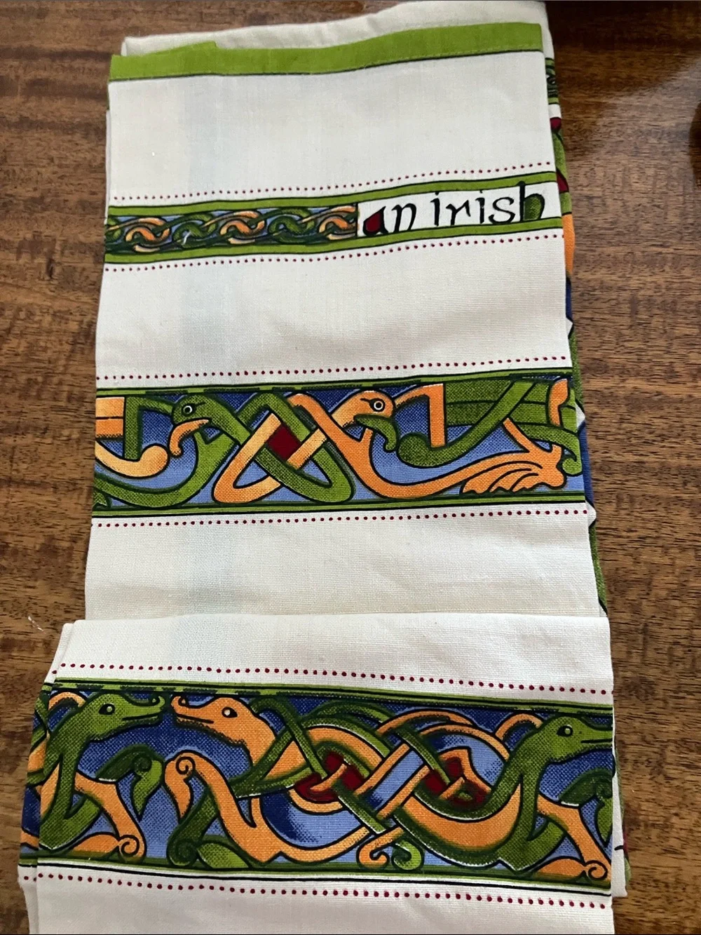 Set of 2 Irish Weave Blessing and Emblems Tea Towels